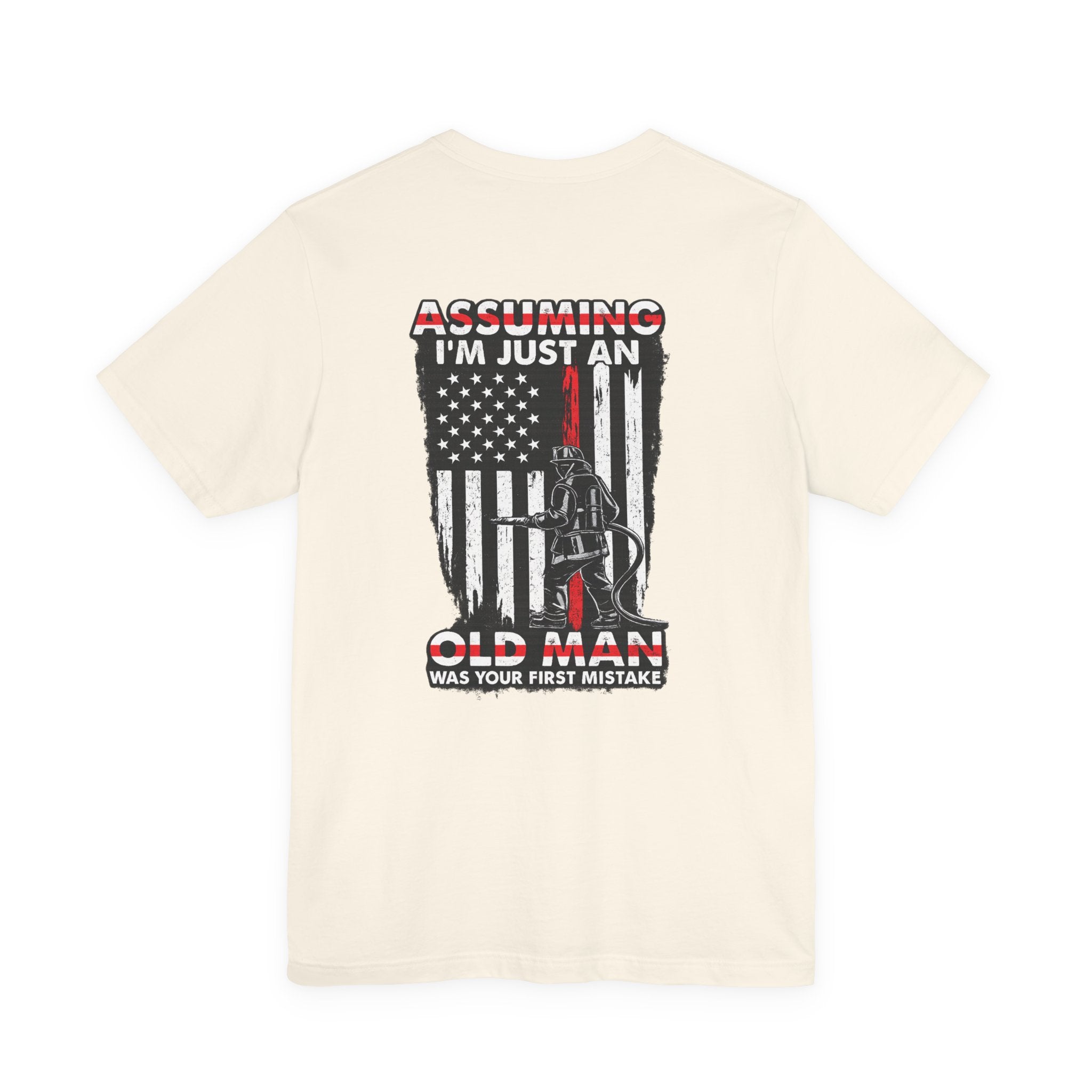 T‑Shirt - "Assuming I’m Just an Old Man" American Flag Fishing Tee