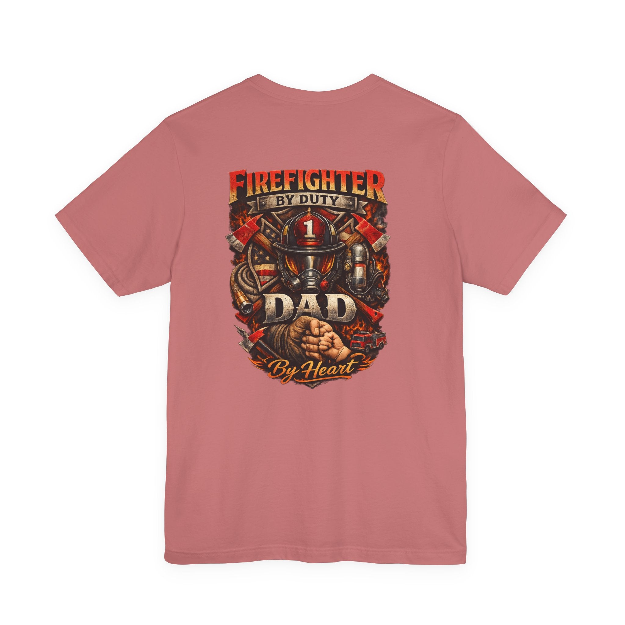 Firefighter Dad T‑Shirt — "Firefighter By Duty, Dad By Heart" Graphic Tee