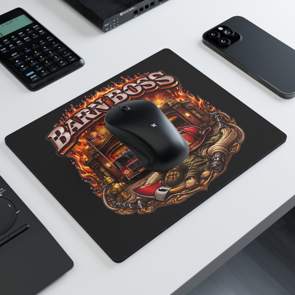 Firefighter Barn Boss Mouse Pad